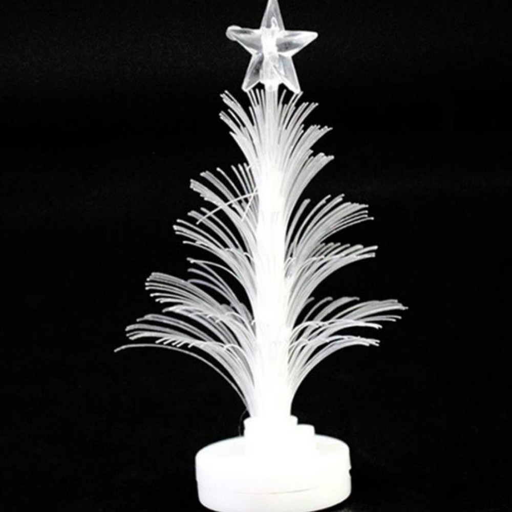 Colorful LED Fiber Optic Nightlight Decoration Light Lamp Mini Christmas Tree