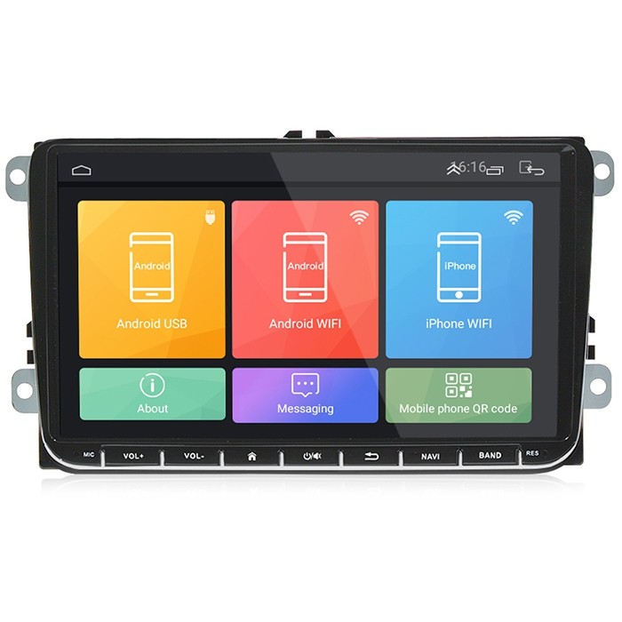ML - CKVW92 9 inch HD1080P Car DVD Player Android 6.0 Dual Din MTK8227L 16G Bluetooth 4.0