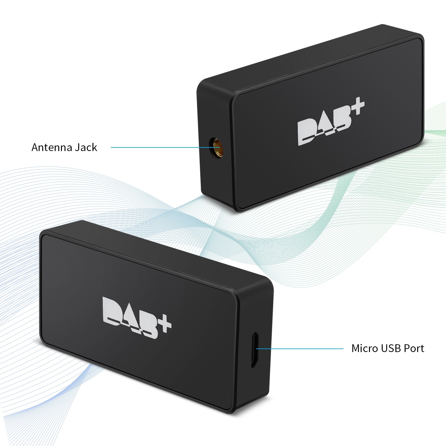 ZEEPIN BOX2 Car DAB+ Receiver with 3M Antenna for Car Android System