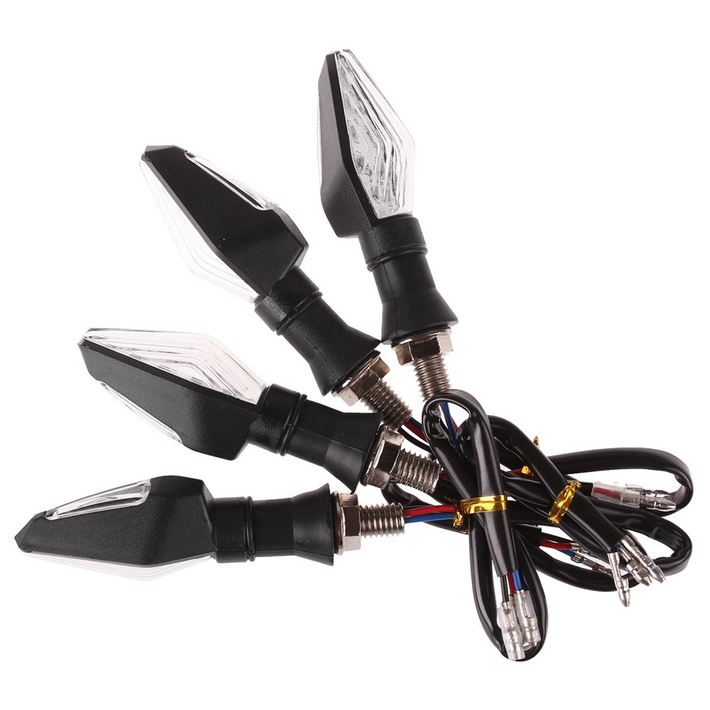 ZIQIAO Universal Motorcycle LED Bulbs Turn Signal Light - Blue and Amber