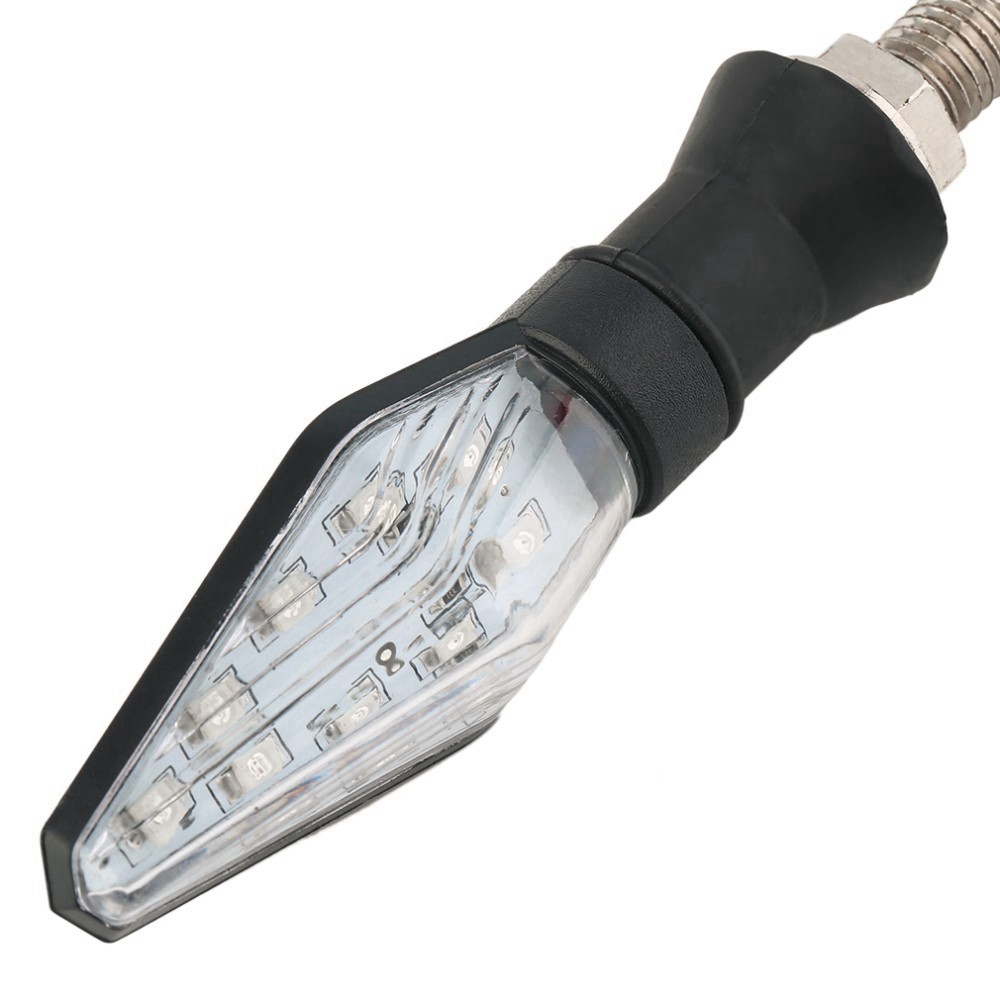 ZIQIAO Universal Motorcycle LED Bulbs Turn Signal Light - Blue and Amber