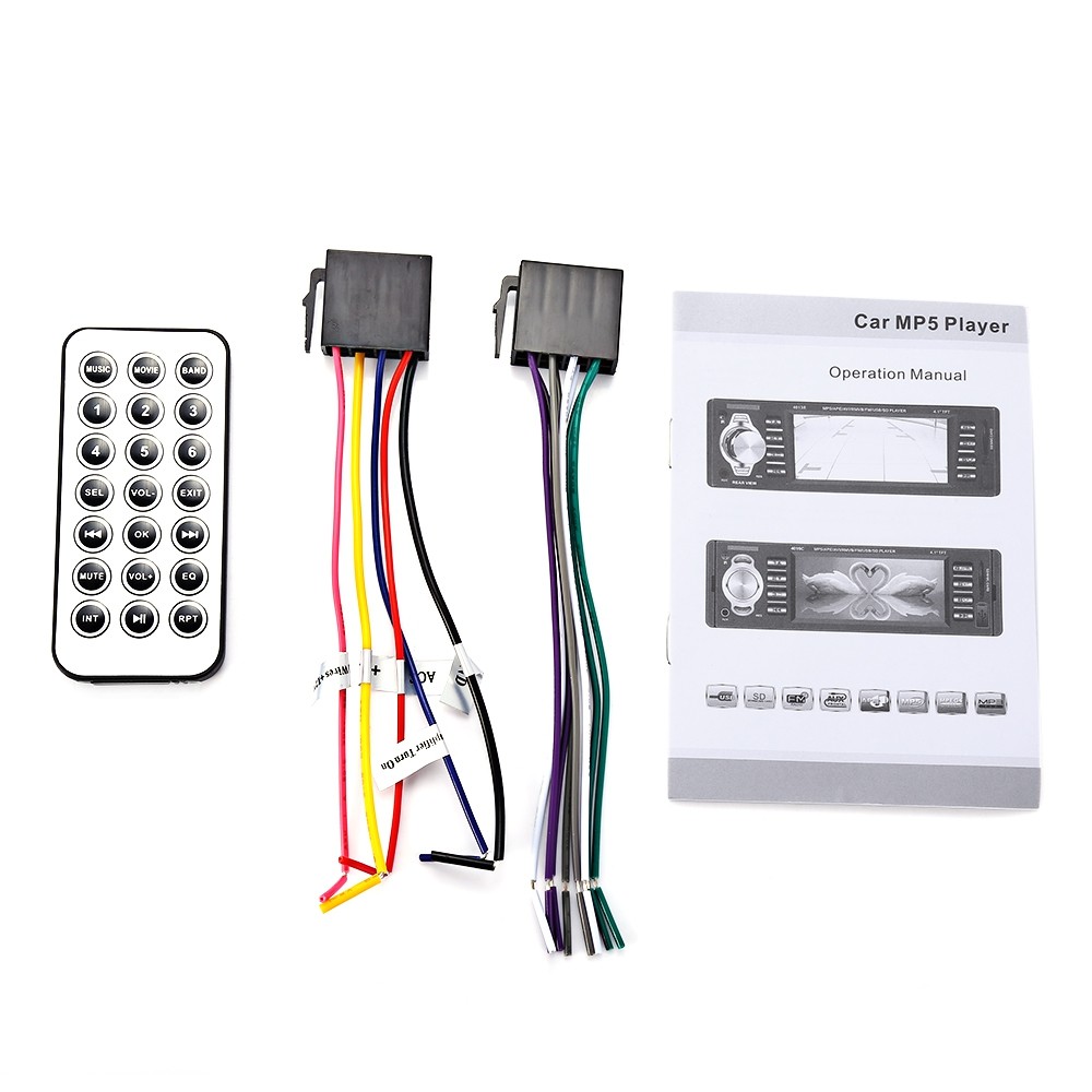 4016C 4.1 Inch HD Digital Car MP5 Player FM Radio with USB SD AUX Interfaces