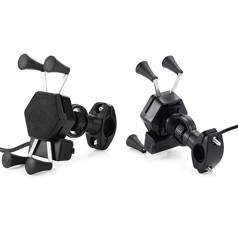 Mobile Phone Holder Rack Navigation Bracket with USB Charging for Electric Car Motorcycle