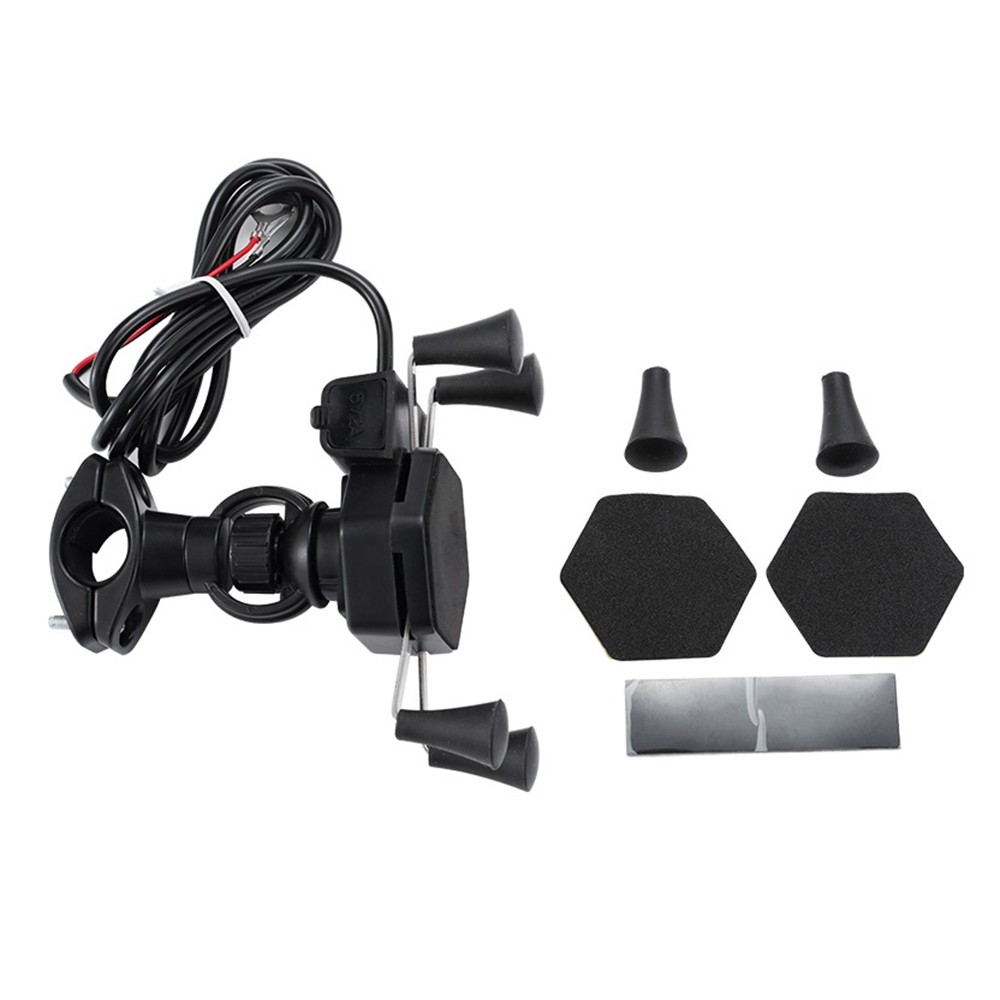 Mobile Phone Holder Rack Navigation Bracket with USB Charging for Electric Car Motorcycle