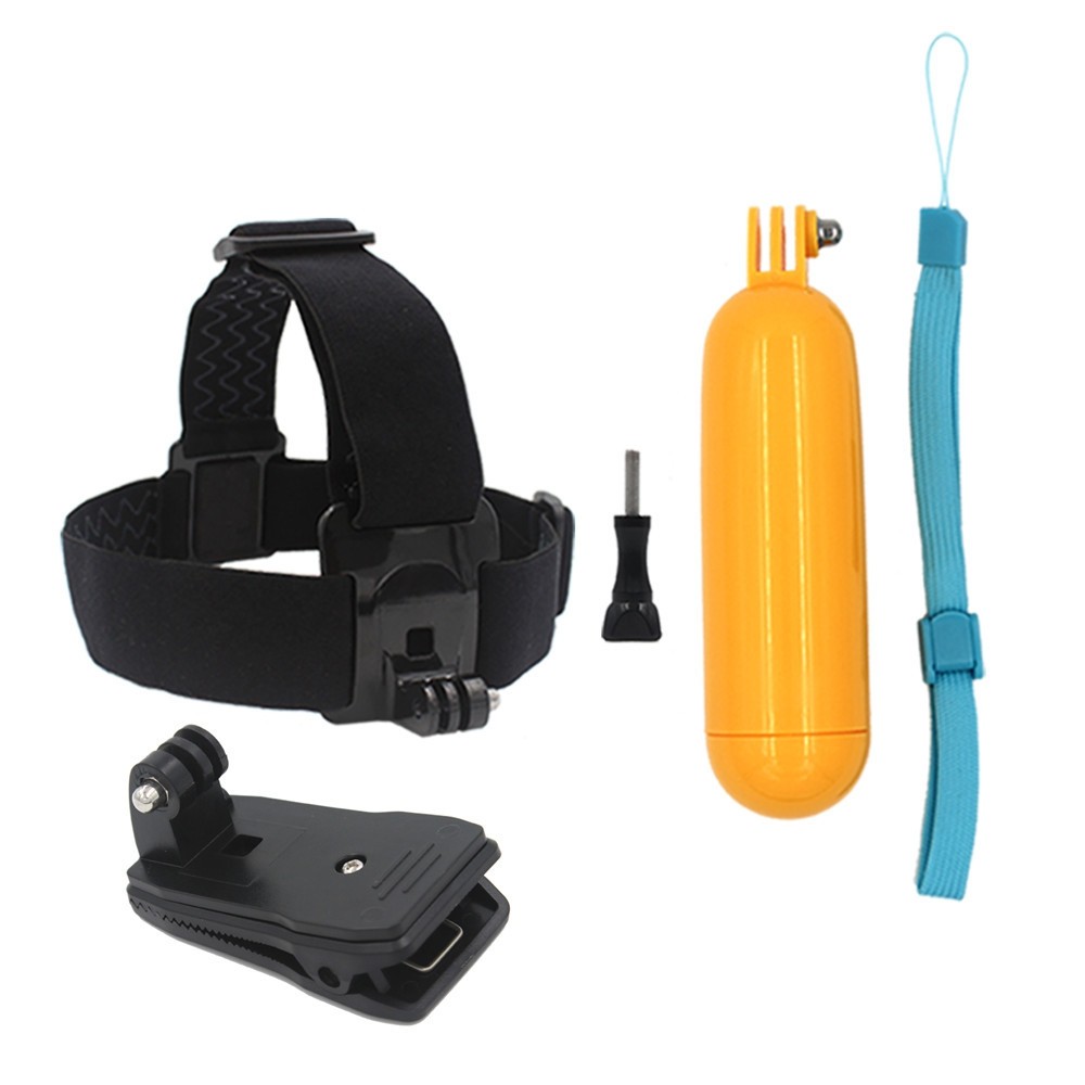 3 in 1 For Gopro Accessories Head Strap Floaty Bobber 360-degree