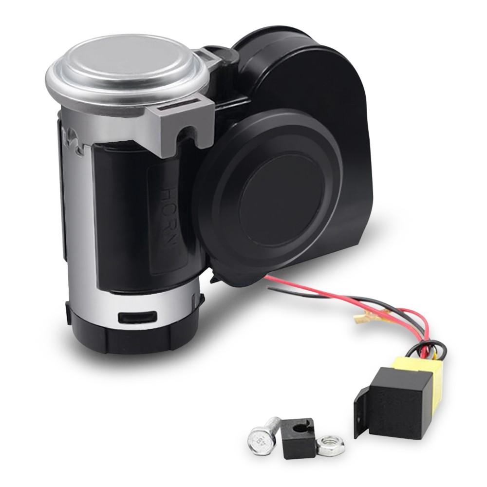 Motorcycle Electric Air Horn 125dB Powerful Sound Suitable for All 12V Vehicles