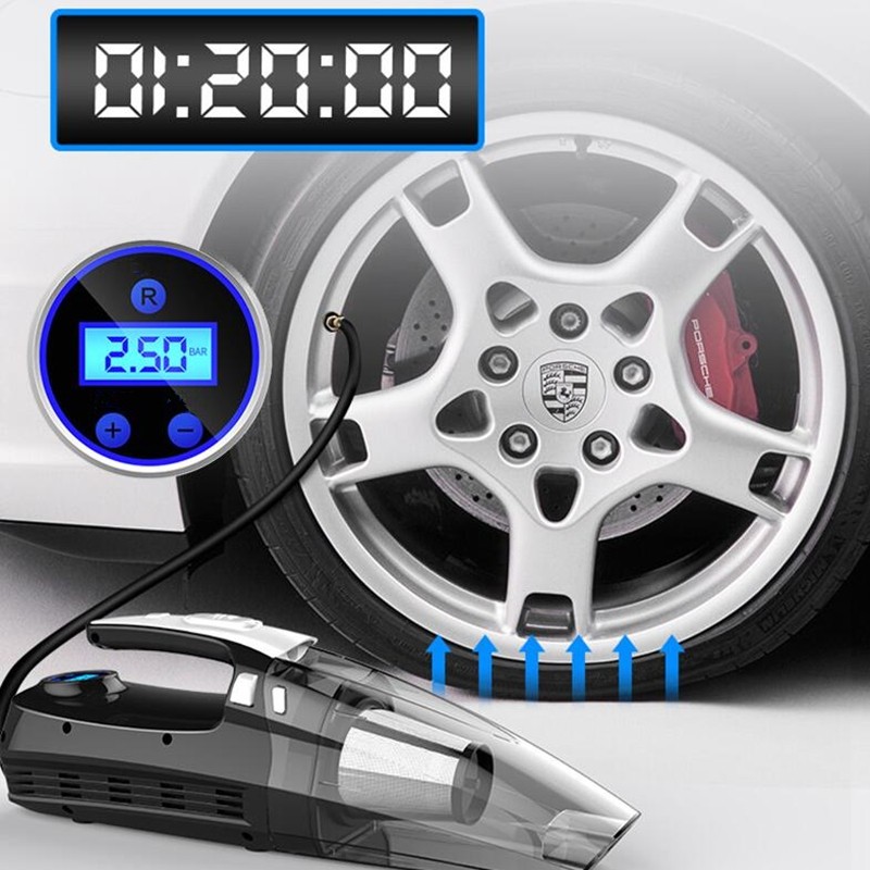 Car Vacuum Cleaner Portable Handheld Wet And Dry LED Dispaly Vacuum Cleaner