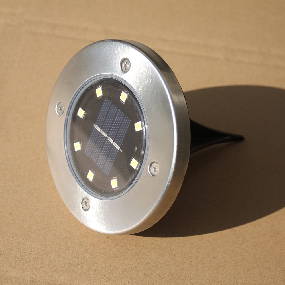 8-LED Solar Power Buried Light for Garden