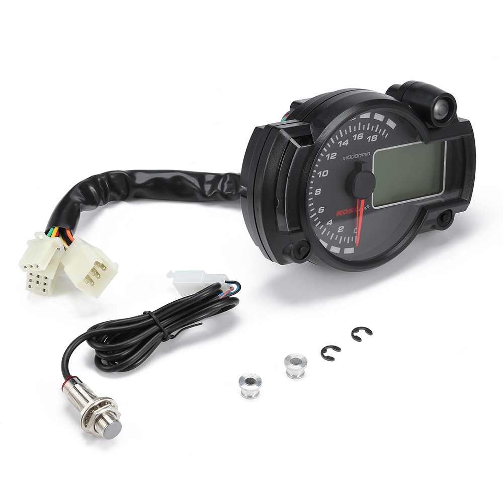 LCD 7 Colors Display Motorcycle Digital Speedometer