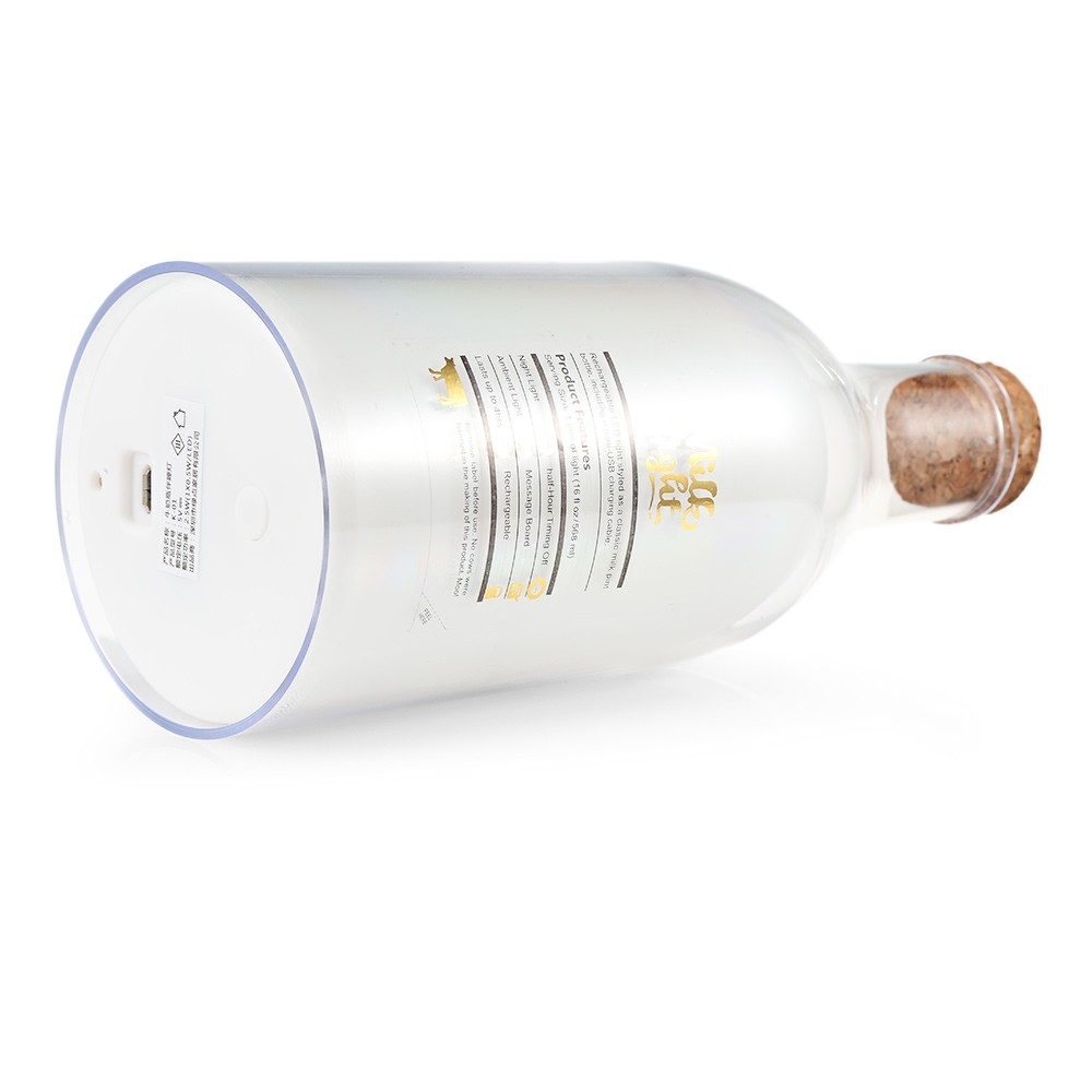 USB Charging LED Bedside Lamp Milk Bottle DIY Message Night Light