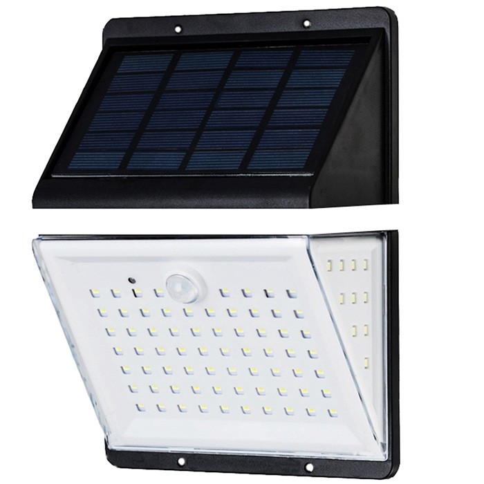 88 LED Solar Power Motion Sensor Light Voice Remote Control Outdoor Yard Wall Lamp