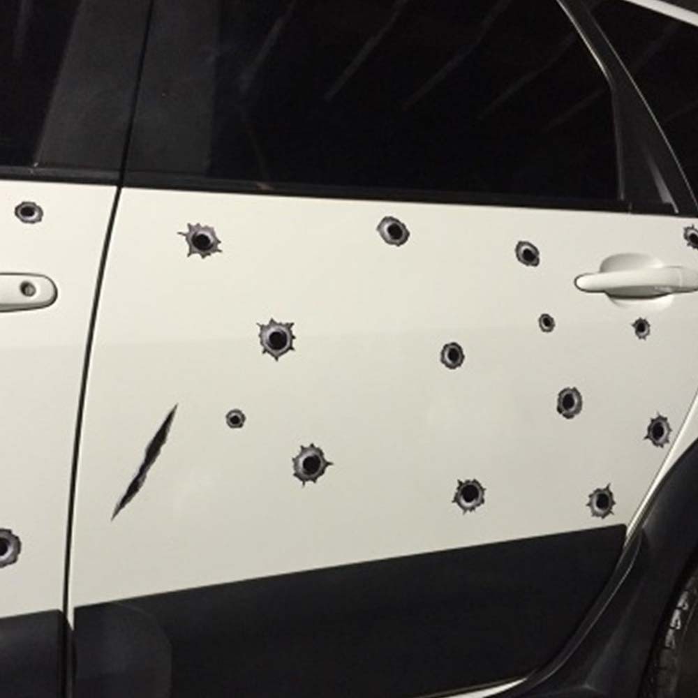 Creative Personality Simulation Bullet Holes Car Decoration Stickers 1PC