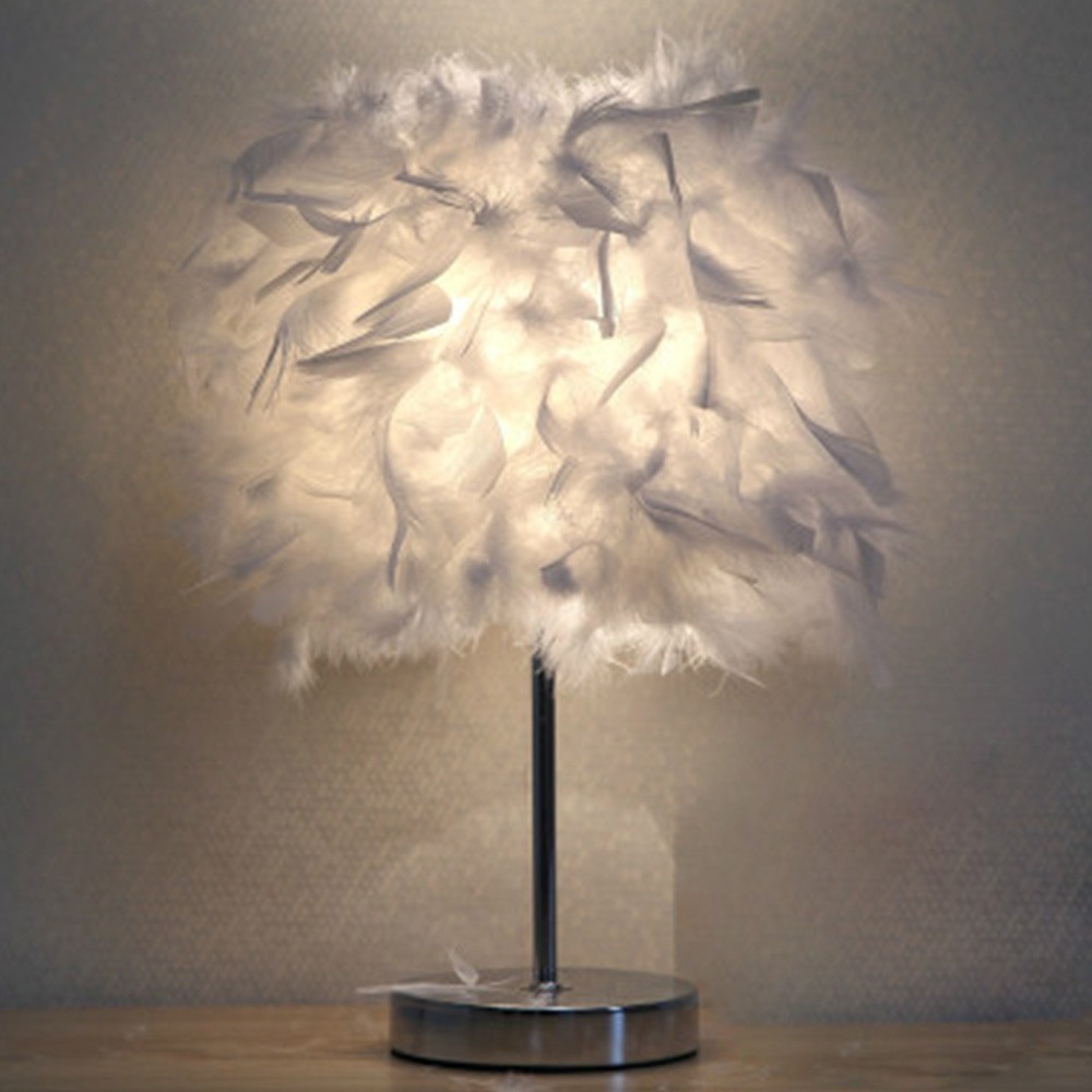 Modern Creative Feather Table Lamp