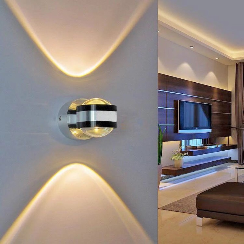 LedTey 3W Double Crystal 100-240V Wall Lamp