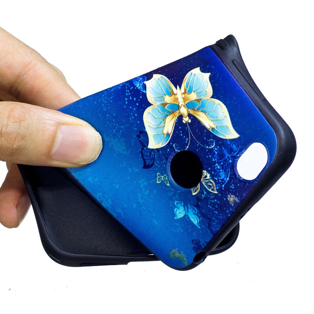 Relief Silicone Case for Xiaomi Redmi 4X Golden Butterfly Pattern Soft TPU Protective Back Cover