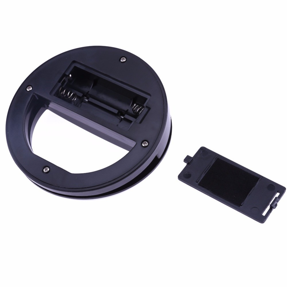 Black Portable Selfie Ring Light For Mobile Phone Led Flash Fill Lamp