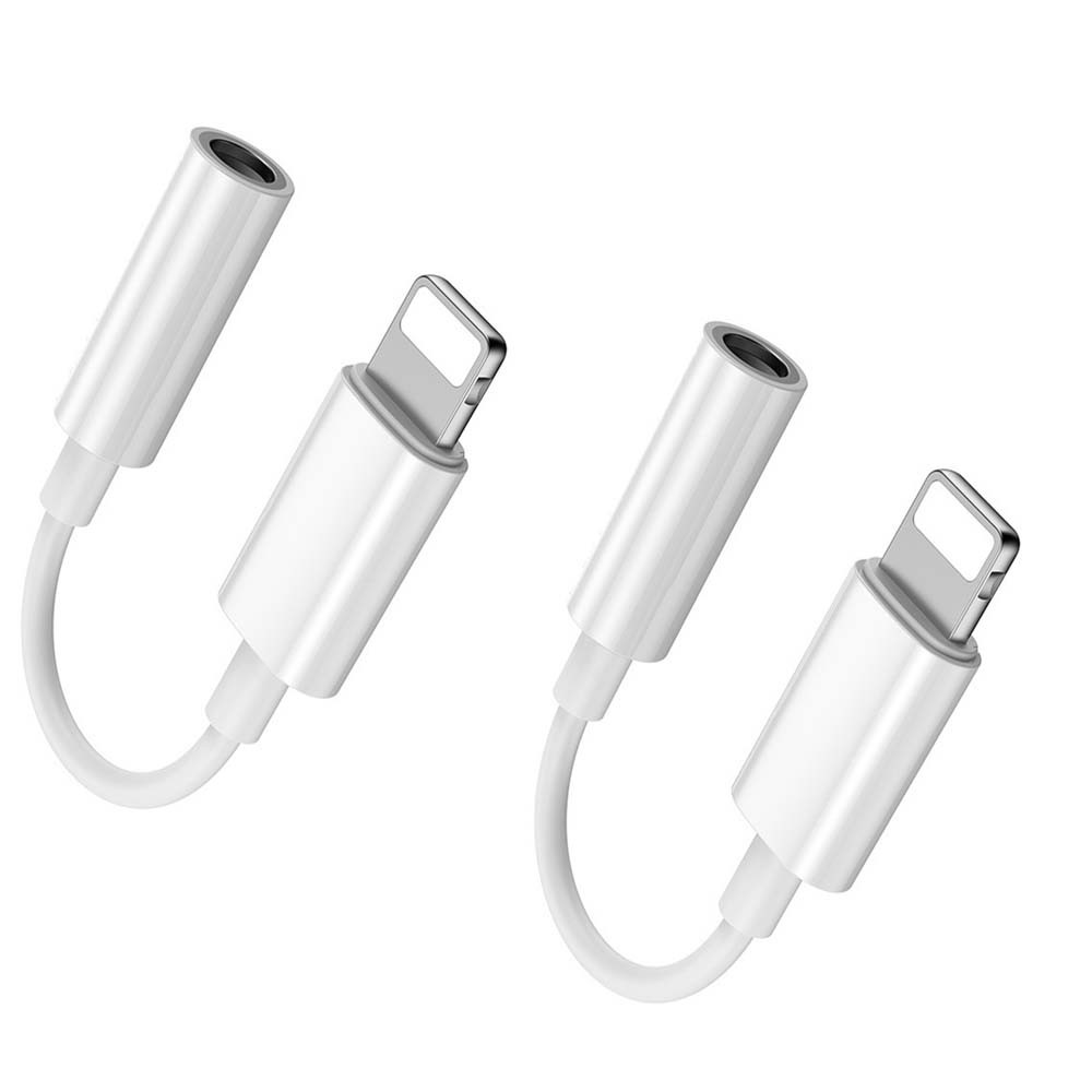 2Pcs 3.5mm Jack Aux Earphone Audio Adapter Cable for iPhone 7 / 7 Plus / 6S Plus