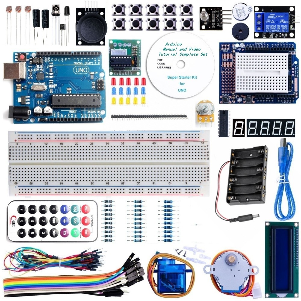 UNO R3 Project Advanced Starter Kit with Tutorial for Arduino