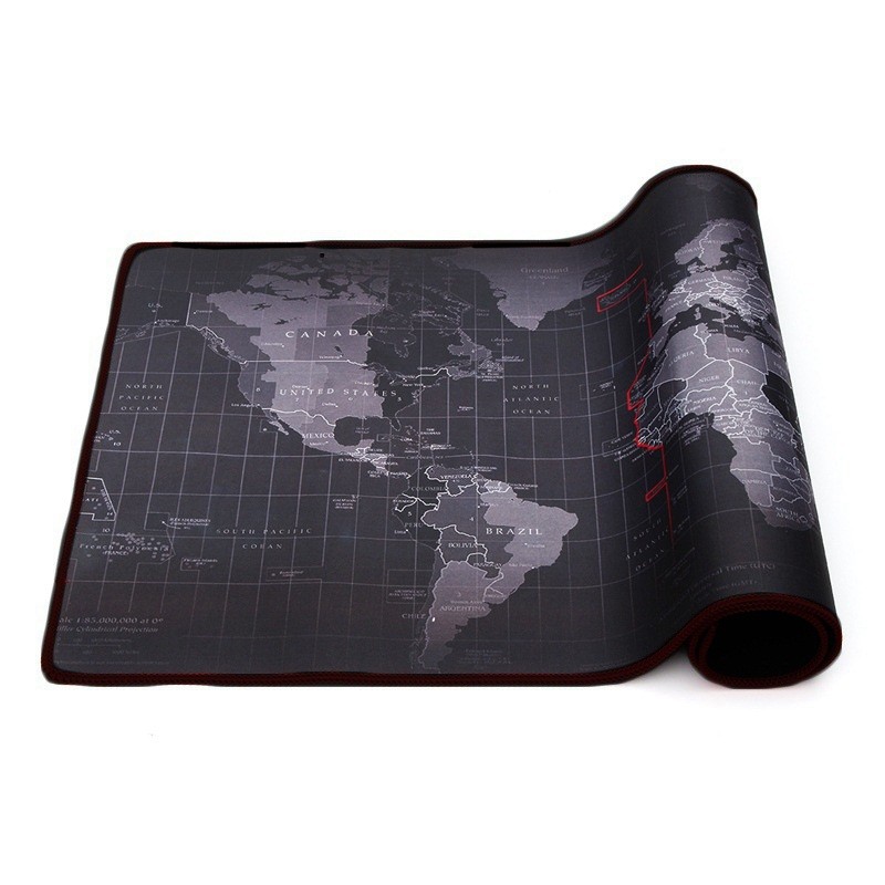 Large World Map Mouse Pad Gaming Mousepad Anti-slip Natural Rubber Base Waterproof Foldable Game Mat