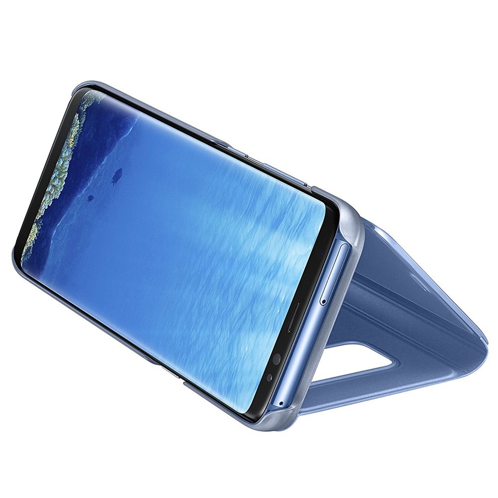 PU Leather Smart Clear View Flip Cover with Kickstand for Samsung Galaxy S8