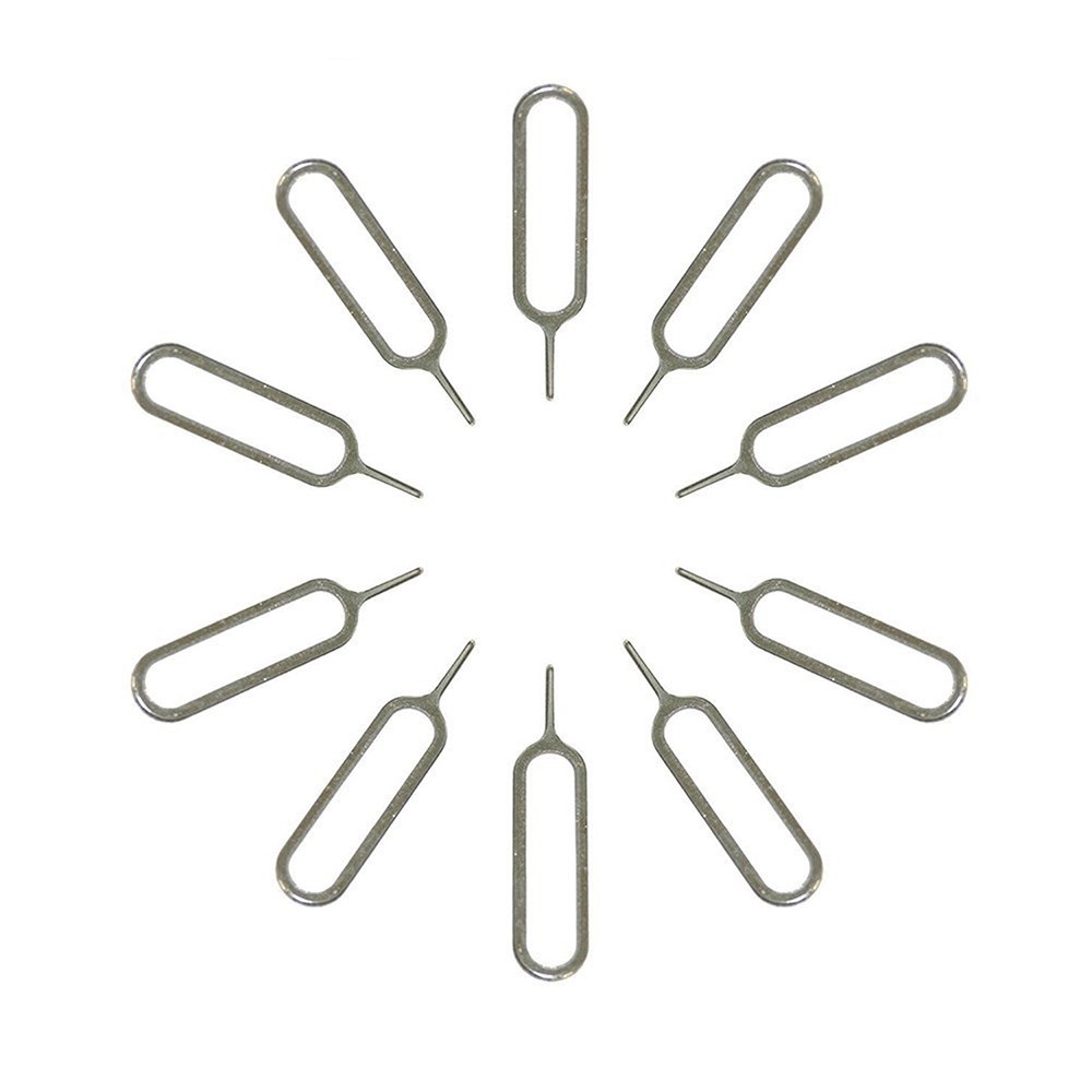 10PCS Universal Metal Sim Needle Tray Holder Card Eject Pin