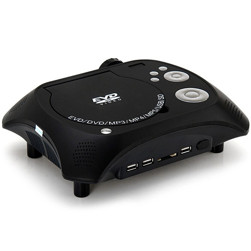 KSD-368 Portable LED Projector 40 Lumens 480 x 320 Native Resolution with DVD Player for Home Business Education