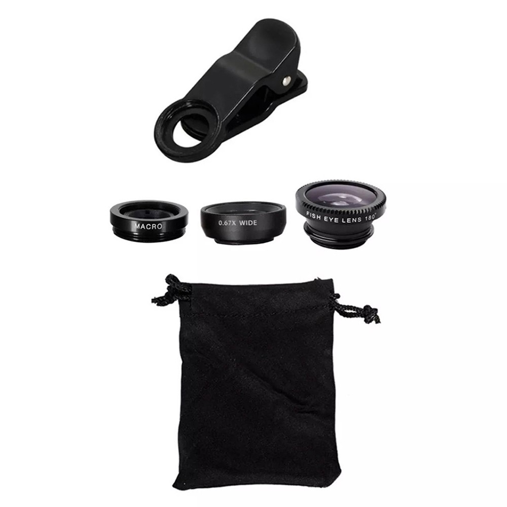 Three-In-One Phone Lens Fisheye/Wide/Telephoto Lens