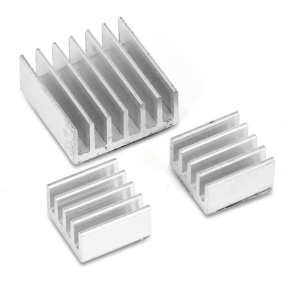 3pcs Aluminum Heatsink Radiator Cooler Cooling Kit for Raspberry Pi