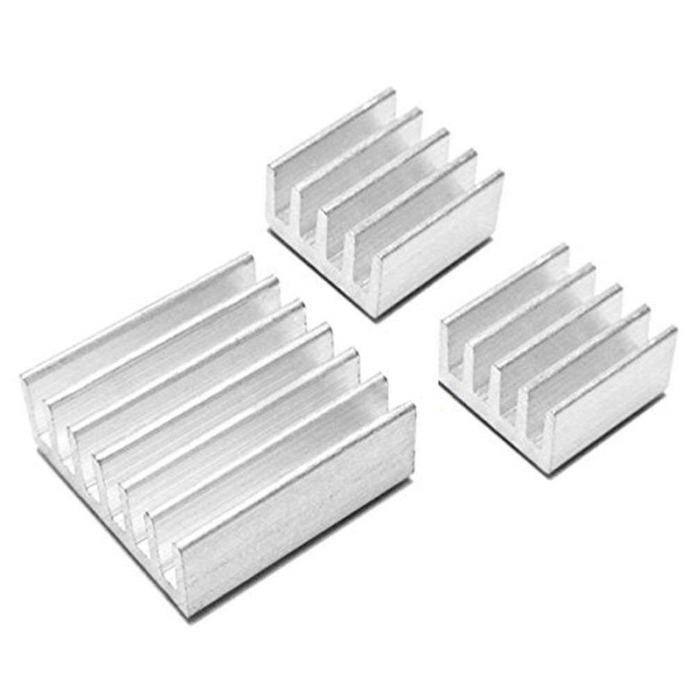 3pcs Aluminum Heatsink Radiator Cooler Cooling Kit for Raspberry Pi