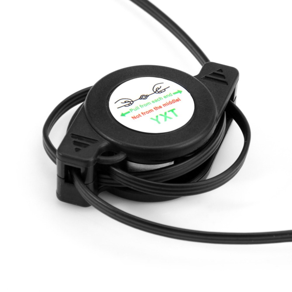 U2-307-BK 0.8m Retractable Micro USB Mini USB 5pin Combo Charging Cable for Tablet Cell Phone