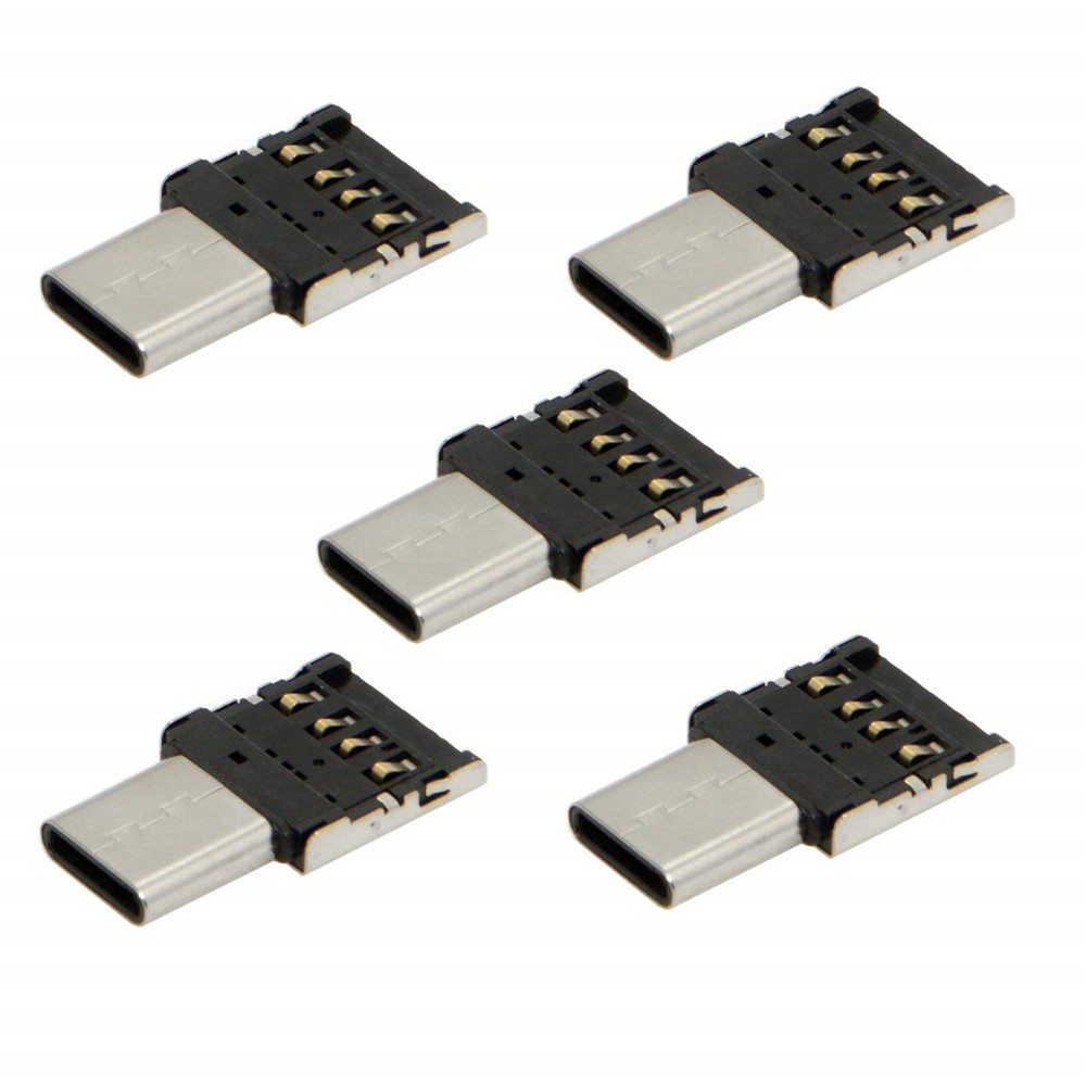 5 PCS Mini USB to USB C Type C OTG Convert Connector Fast Charge Adapter