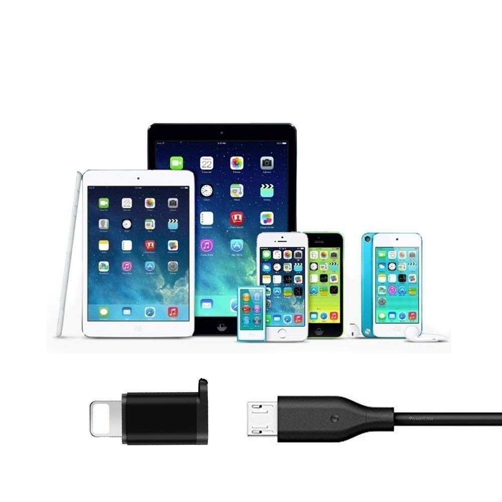 Micro USB to 8 Pin Data Charging Aluminum Alloy Adapter Converter for iPhone