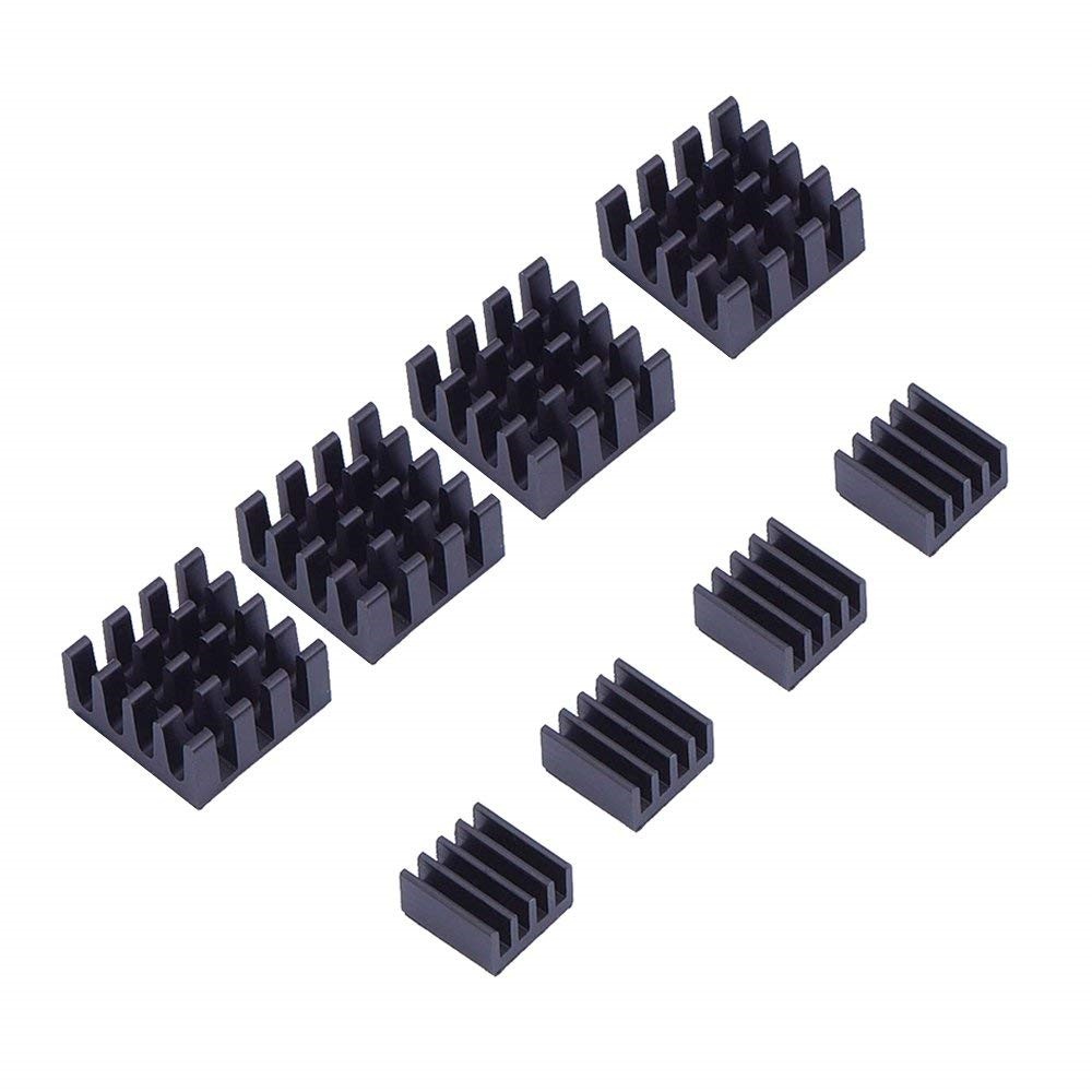 8pcs Aluminum Heatsink Cooler Cooling Kit for Raspberry Pi 3/ Pi Model B+ /Pi 2