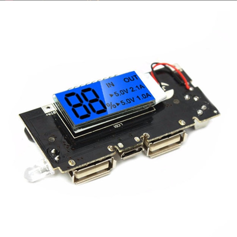 Dual USB 5V 1A 2.1A Mobile Power Bank 18650 Battery Charger PCB Module Board