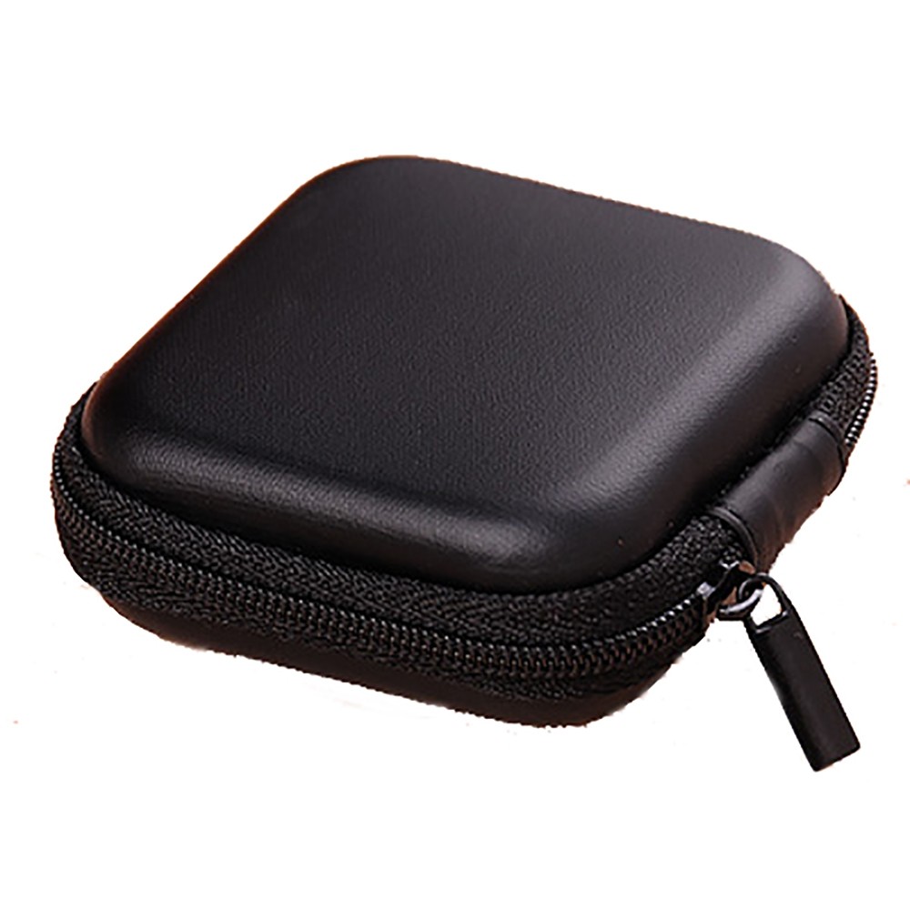Zippered Storage Bag Keep Headphones Hard Case for SD Card Area