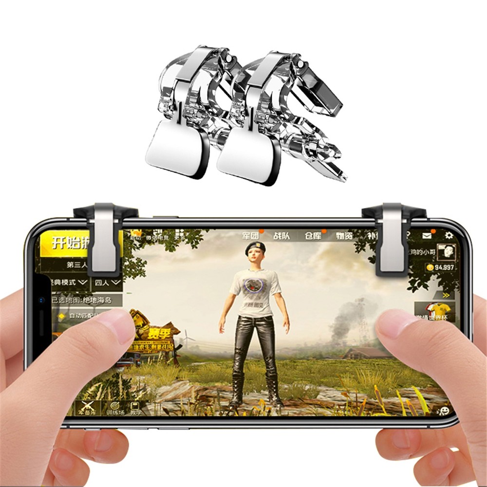 2PCS Mobile Game Fire Button Aim Key Trigger PUBG L1 R1 Controller Joystick