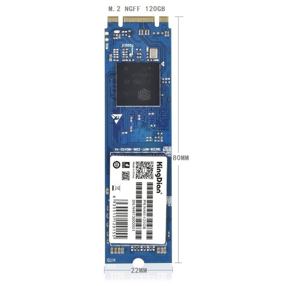 Original KingDian N480 - 120GB 120GB SSD Solid State Drive SATA III 4CH Hard Disk for Laptop / Desktop