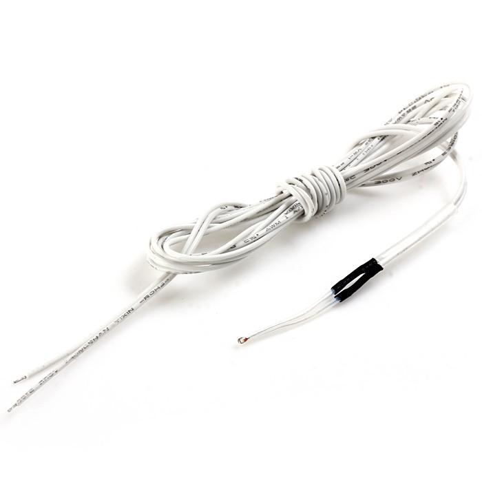 Single-ended Glass Sealed NTC Thermistor Temperature Sensor 100K 3950 B for 3D Printer