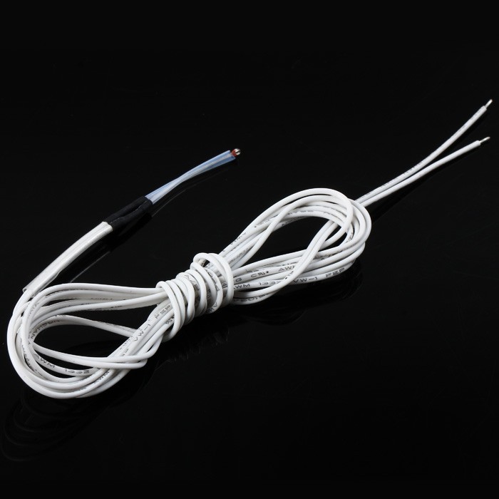 Single-ended Glass Sealed NTC Thermistor Temperature Sensor 100K 3950 B for 3D Printer