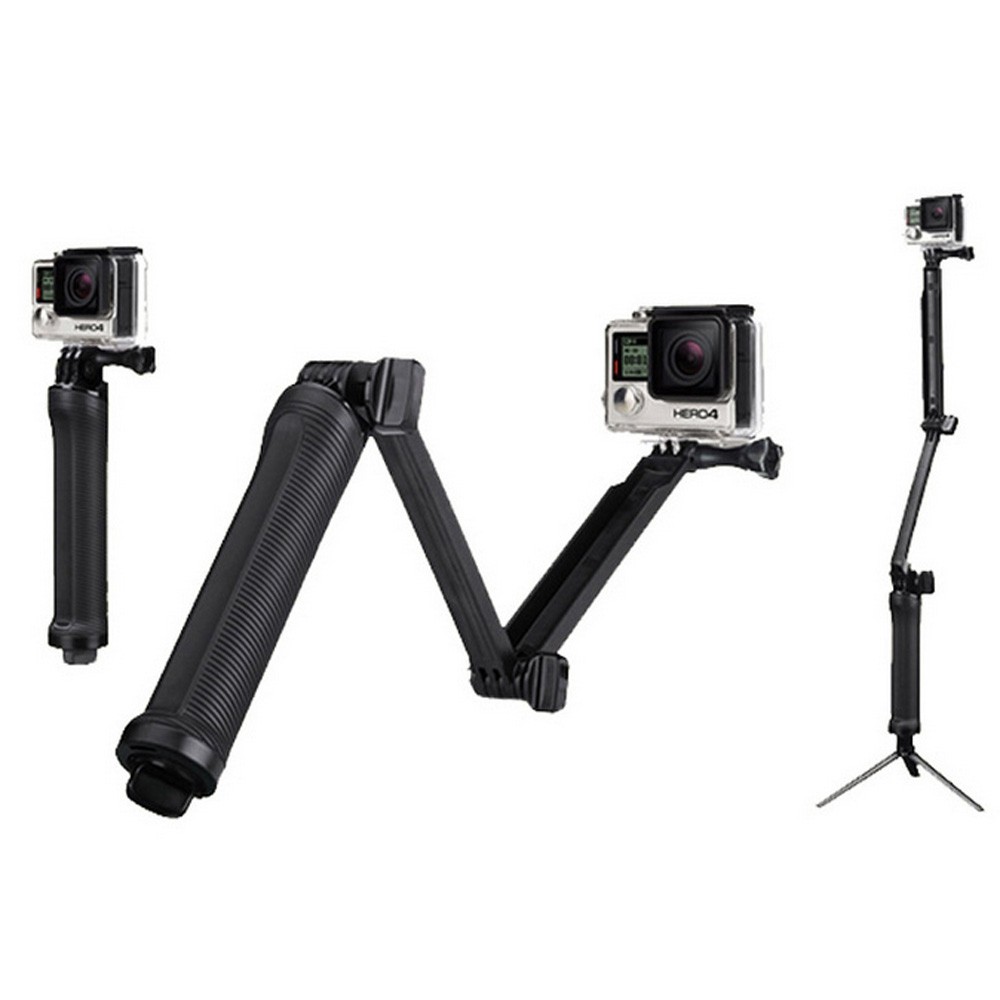 3 Way Grip Arm Tripod for GoPro Hero 6/5/4 Session/SJCAM/Xiaomi Yi 4K Lite h9 Camera Monopod for Go Pro Mou