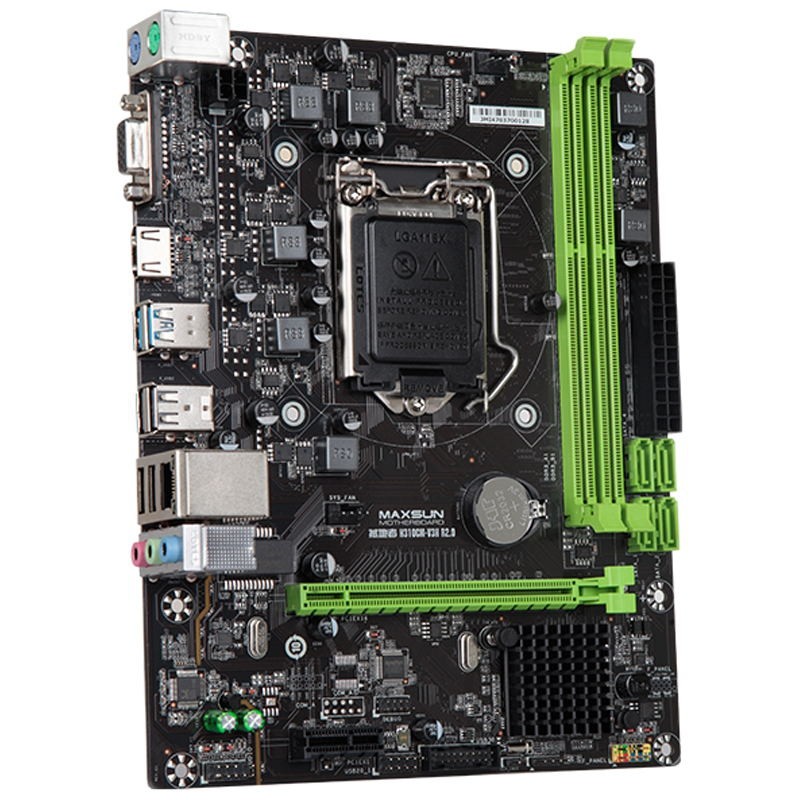 MAXSUN MS - Earthshaker H310CM - V3H R2.0 Intel Motherboard mATX + SATA3.0 + USB3.0 + Dual Channel DDR3