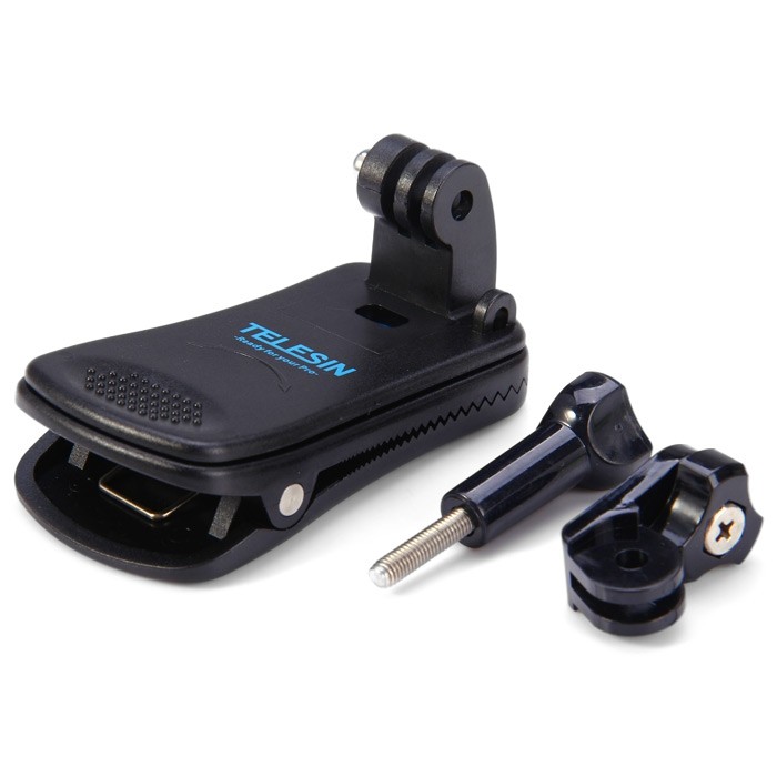 TELESIN Backpack Clip Mount 360 Degree Rotary Fast Clamp for GoPro Hero 3 / 3+ / 4 / Xiaomi Yi / SJCAM SJ4000 / SJ5000 Action Camera