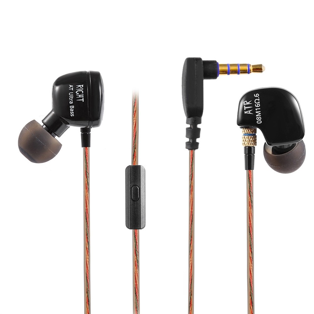 KZ ATR Dynamic Heavy Bass HiFi In-ear Earphones Noise Canceling with Mic 3.5mm Audio Jack