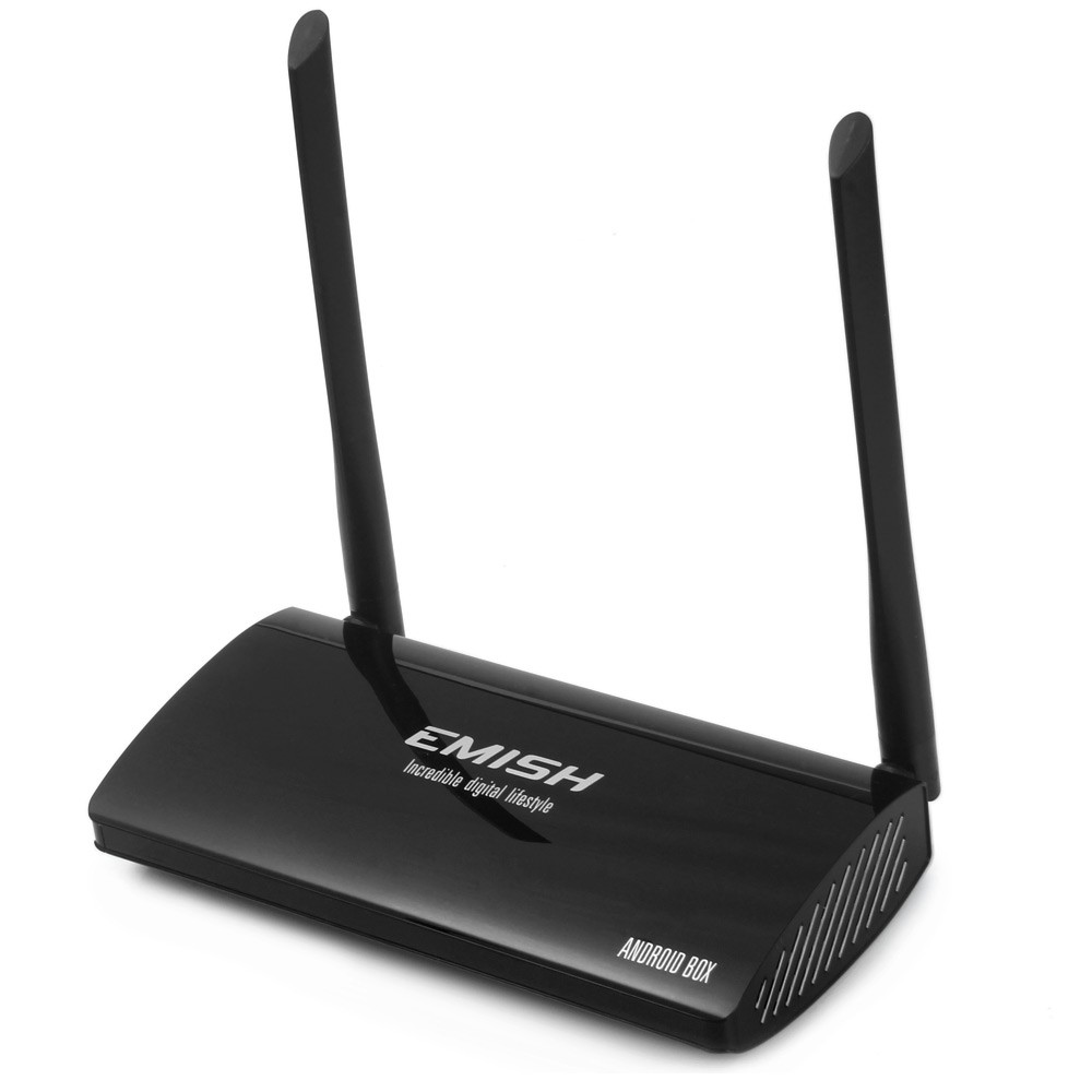 Emish X800 TV Box 1GB RAM 8GB ROM Android 5.1.1 RK3368 64Bit Octa-core 4K x 2K H.265 WiFi Bluetooth 4.0 HDMI with AV RJ45 Input