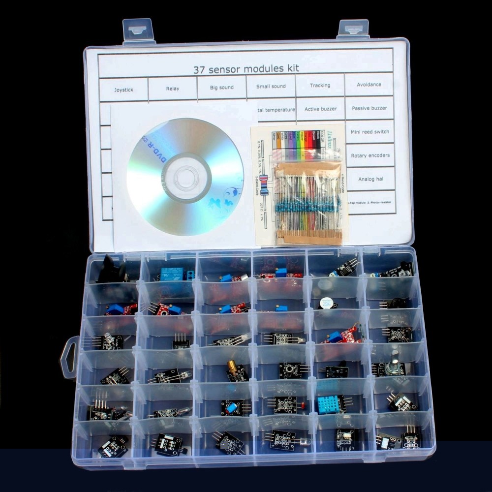 37 in 1 Sensor Modules Kit with Tutorial for Arduino MEGA Nano Raspberry Pi