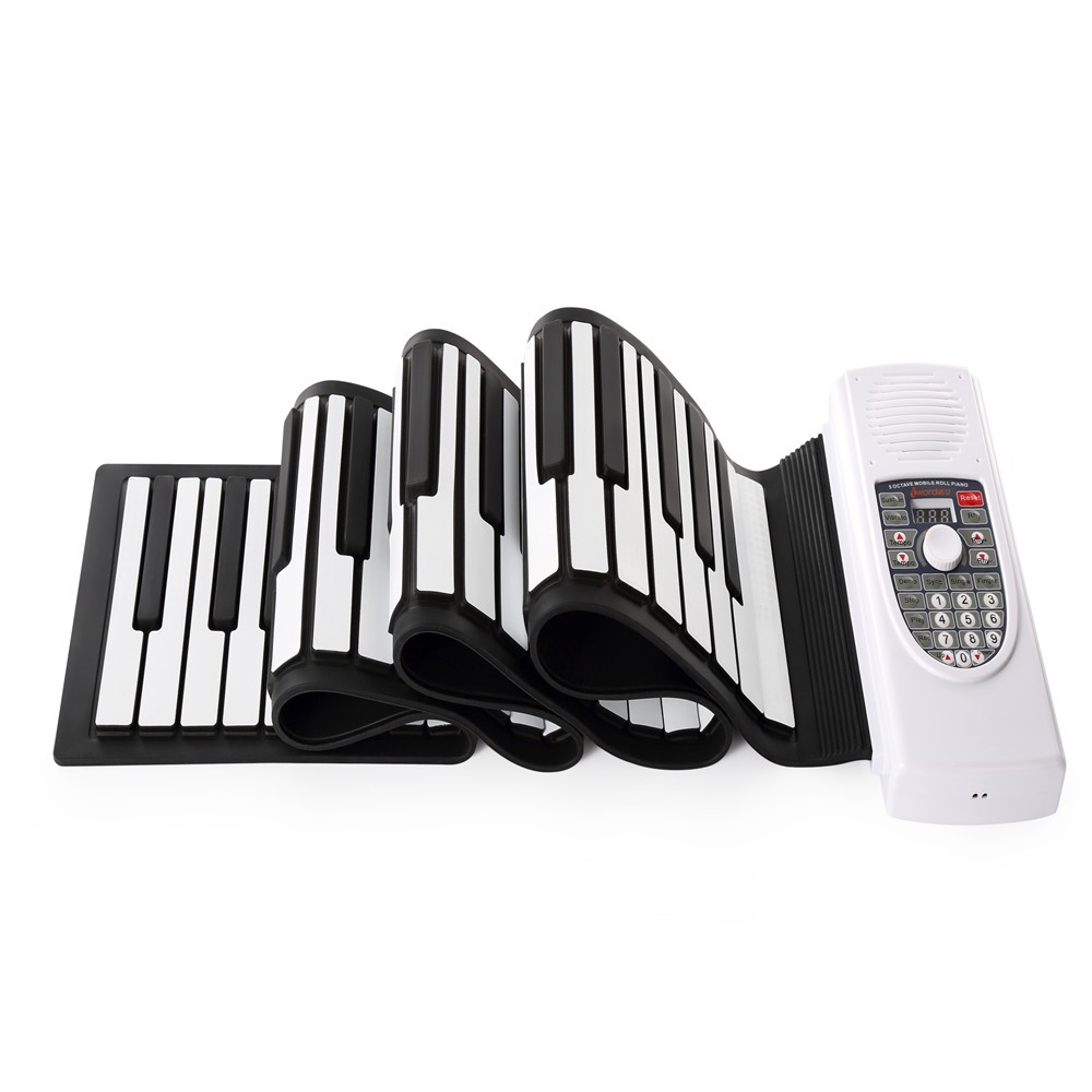 Iword S2090 Hand Roll Piano Flexible Roll Up 88 Keys  Keyboard Portable  Silicone Piano