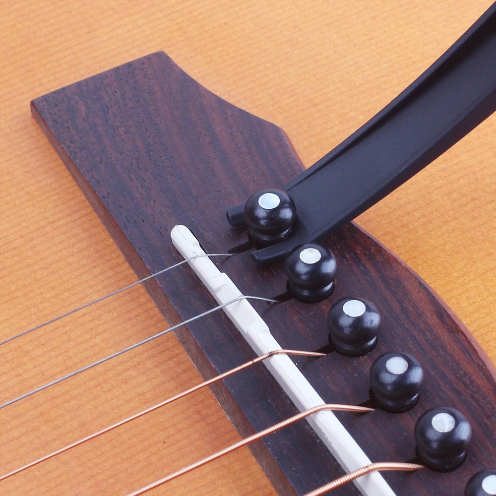 Electric Acoustic Guitar Capo with Bridge Pin Remover