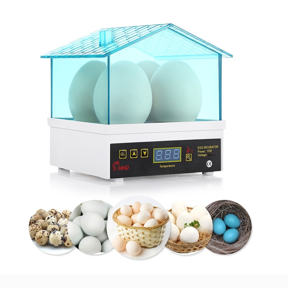 HHD YZ9 - 4 Mini Electric Digital 4 - Egg Incubator Thermostat House for Chickens Ducks Gooses Birds