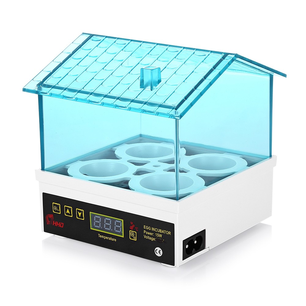 HHD YZ9 - 4 Mini Electric Digital 4 - Egg Incubator Thermostat House for Chickens Ducks Gooses Birds