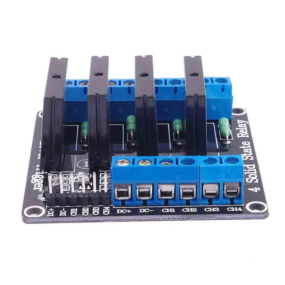 HY-M283 4-WAY Solid State Relay Module Low Level Trigger DC Control with Fuse